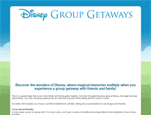 Tablet Screenshot of disneygroupgetaways.com